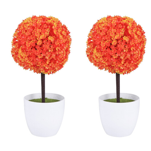 2 Unidades Bola Planta Artificial Bonsai Para Casa E 2