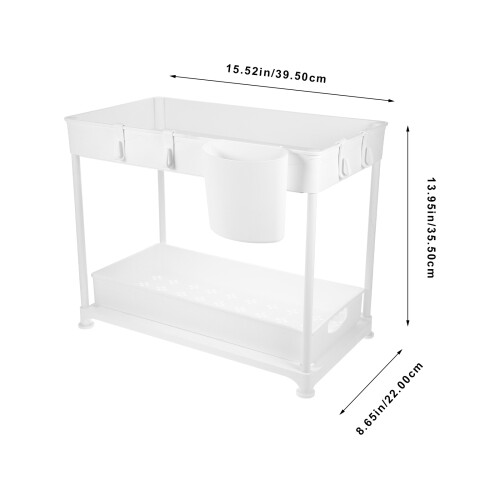 Cabinet Kitchen Pull Out Shelf 39.50x35.50x22.00cm White 1