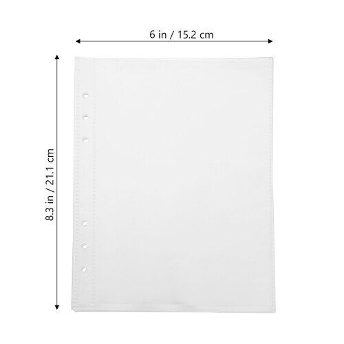 20Stück Loseblatt Ablagehüllen Wiederverwendbare Ringbuch Einleger 1