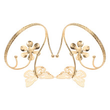 2Stk Butterfly Vorhangband Halter Metall Schnalle Gold