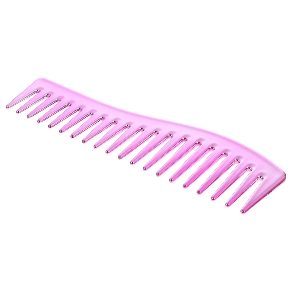 Inoomp Pink Abs Hair Salon Wide Tooth Comb Comfortable Styling Tool