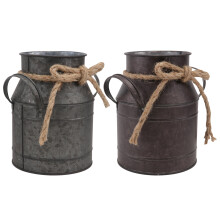 2St Ijzeren Retro Bloembak Voor Decoratie, Diverse Kleuren, Duurzaam