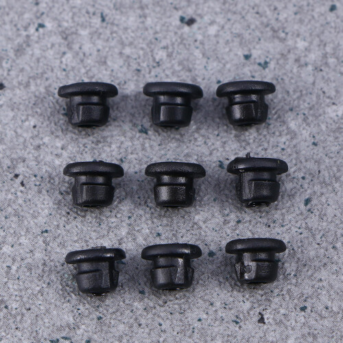 100 Unidades De Silicone Agulha Rebites Mamilos (Preto) 2