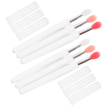 6 pincéis labiais em silicone com tampa para batom