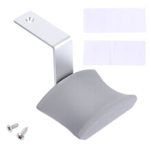 Grey Headset Mount with Adhesive Headphone Holder for Desk