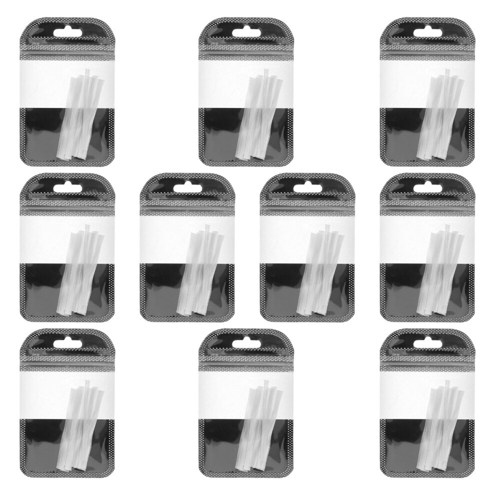 10 Opakowań BiałY Materiał Z WłóKna Do WydłUżAnia PłAtkóW Paznokci-image