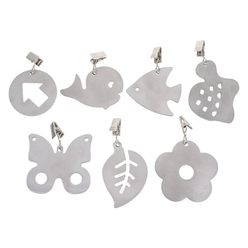 7pcs Windproof Table Skirt Clips Stainless Steel Table Weights Hangers