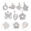 7pcs Windproof Table Skirt Clips Stainless Steel Table Weights Hangers 2