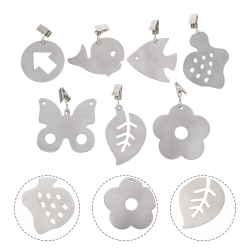 7pcs Windproof Table Skirt Clips Stainless Steel Table Weights Hangers 1