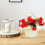 Wall Hanging Flowers Planter Vintage White Iron 1pack 3