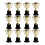 12 Unidades Mini Troféu Plástico Com Base Preta Para Festas 1