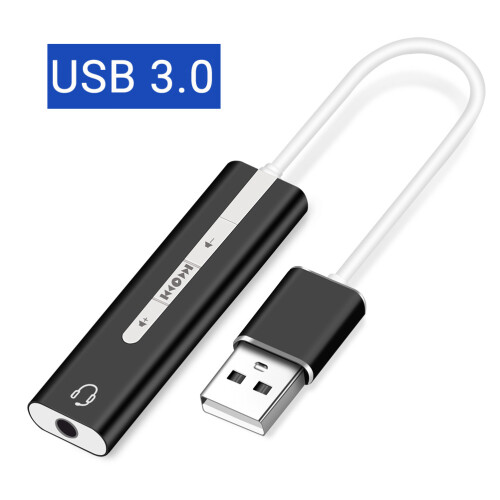 1 Pièce USB 3.1 Avec Son 7.1 Pour Micro Et Casque Ordinateur (Noir) 2