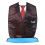 Senior Eetbib Met Kruimelvanger Donkerbruin Polyester 7