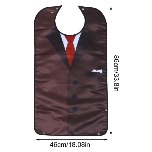 Senior Eetbib Met Kruimelvanger Donkerbruin Polyester 1