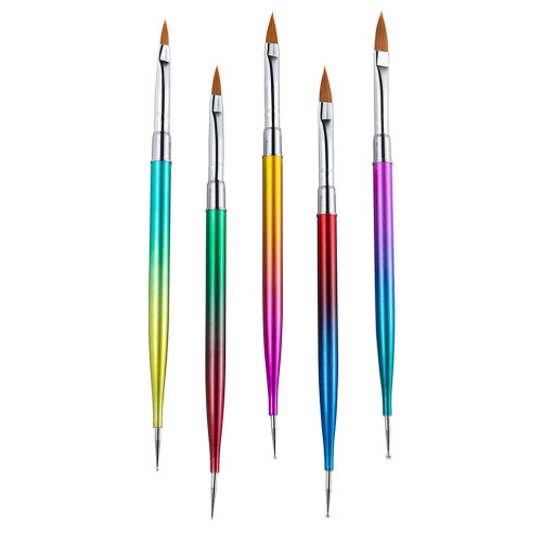 5 Unidades Canetas Unhas Dupla Para Desenho
