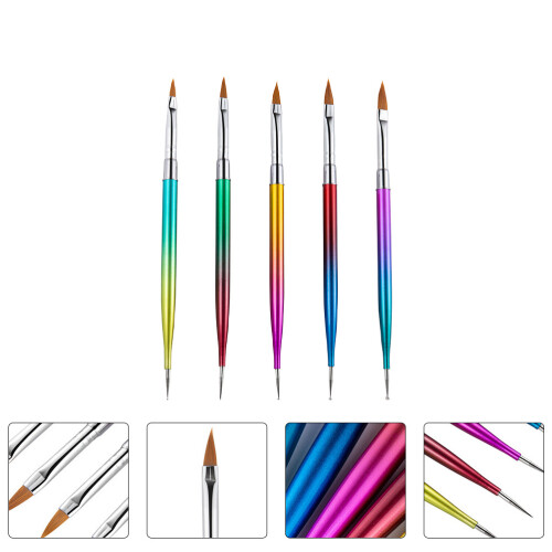 5 Unidades Canetas Unhas Dupla Para Desenho 2