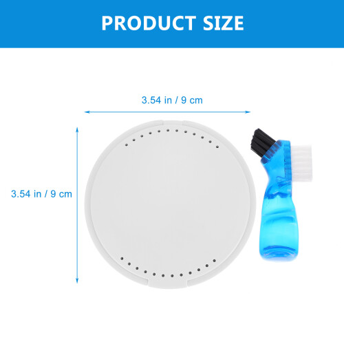 Conjunto De Portátil Para Dentadura Com Escova E Suporte 2