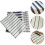 3Pcs Cotton Tea Towels Grid Stripe Assorted Table Cloths 5