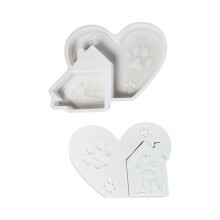 Moules en Silicone polyvalents pour maison en forme de cœur,