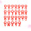 26 Alphabet Weinglas Marker Silikon Schild Rot 6