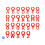 26 Alphabet Weinglas Marker Silikon Schild Rot 10