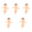 5Stk Baby Jesus Statue Figur 5