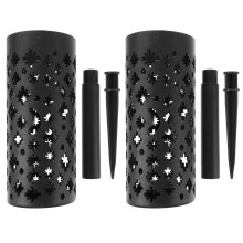 2Stk. Cemetery Vase Grabvasen Mit Stake Für Grabblumen