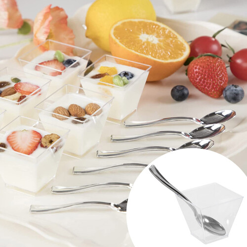25 Puddingbekers 60 Ml Transparant Met Voor Cake En Yoghurt 2