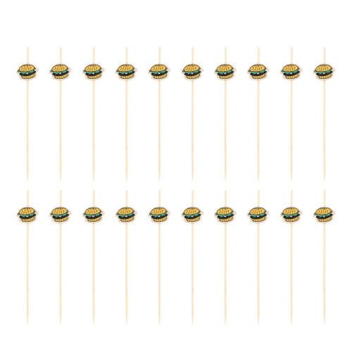 100 Stuks Decoratieve Cocktailprikkers Fruit Spijkers Hamburger 1