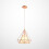 Einflammige Diamantförmige Deckenleuchte Eisen (Roségold) 9