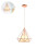Einflammige Diamantförmige Deckenleuchte Eisen (Roségold) 7