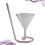 Para Cocktail Com Taça De Vinho (Rosa) 11