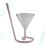 Para Cocktail Com Taça De Vinho (Rosa) 10