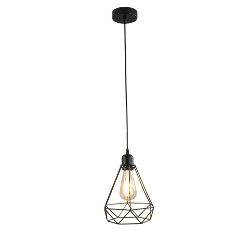 Durable Black Metal Ceiling Light Industrial Hanging Pendant