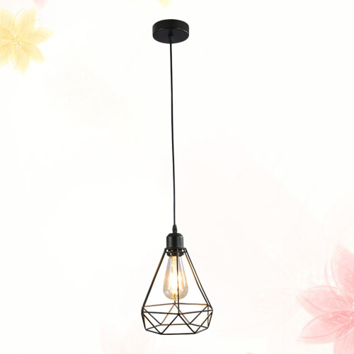 Durable Black Metal Ceiling Light Industrial Hanging Pendant 2