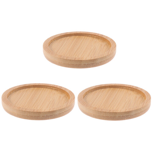 3Pcs Tabuleiro De Cerâmica Base Redonda Para