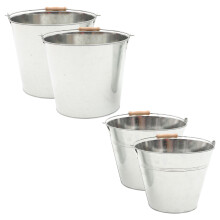 2St Robuuste Ijzeren Ash Buckets Voor Openhaard En Buiten Bbq