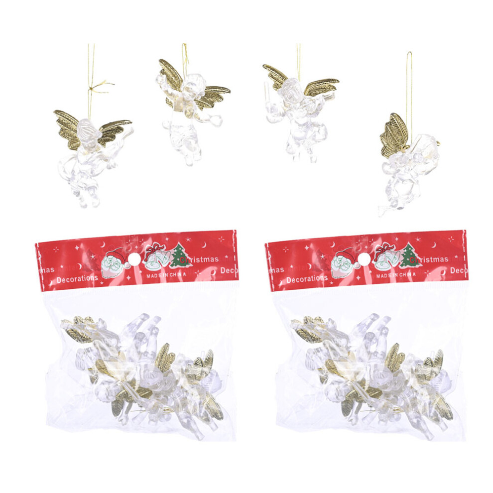 12 Sztuk Ozdobne Elementy Z Akrylu Na Ogrodową Wisiorki Przezroczyste-image