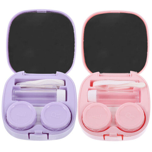 2 Sets Contactlens Organizer Lekvrij Draagbare Lenscontainer 2