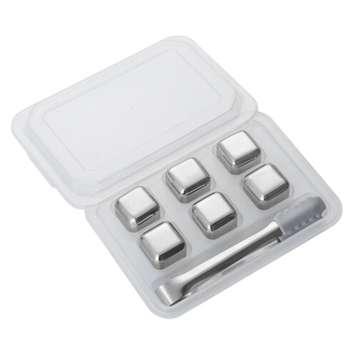 1 Set De Cubes De Glace En Acier Inoxydable Pour Whisky 2