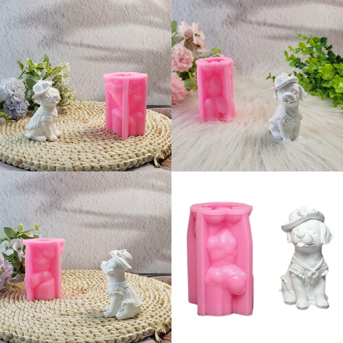 Handgefertigte Gussformen, 3D-Hund, Silikonformen, Gipsform, 1
