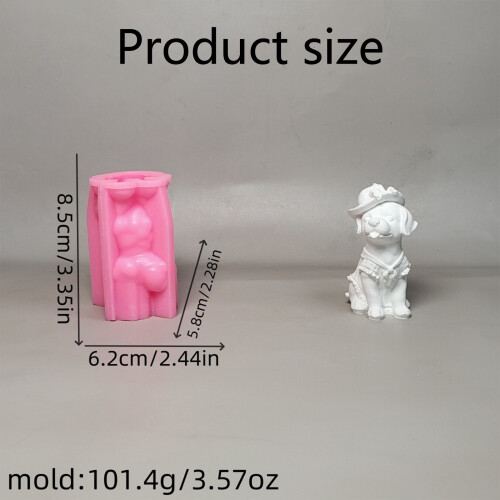 Handgefertigte Gussformen, 3D-Hund, Silikonformen, Gipsform, 2