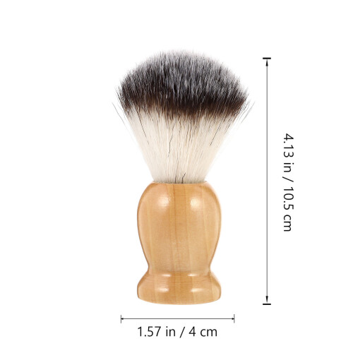 1Ensemble Kit Rasage Bol Et Brosse Bois Argenté 2