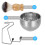 1Ensemble Kit Rasage Bol Et Brosse Bois Argenté 8