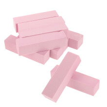 10St Nail Files Voor Vrouwen Roze Sponge 4-Zijdig Manicure Tool
