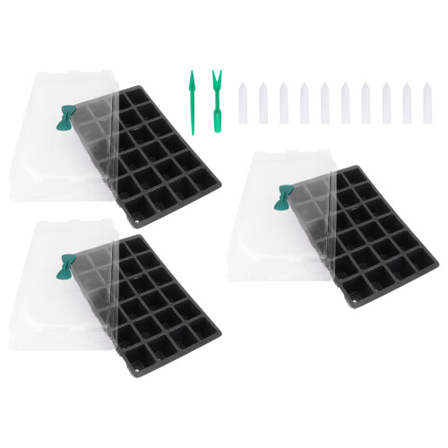 3 Sets Praktisches Box-Kit Keimbox-Set 24 Löcher
