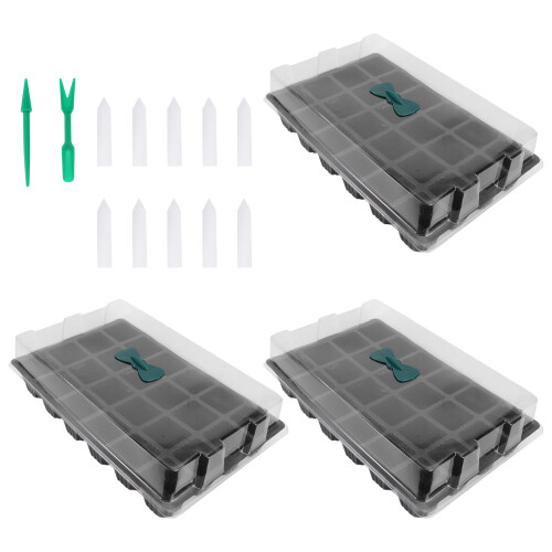 3 Sets Praktisches Box-Kit Keimbox-Set 24 Löcher 2