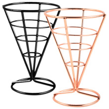 2 Stuks Franse Frieten Cone Houders Roestvrijstaal Tafelstaand