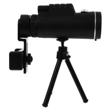 1 Set Telescopio Monoculare Per Con Smartphone (Nero)