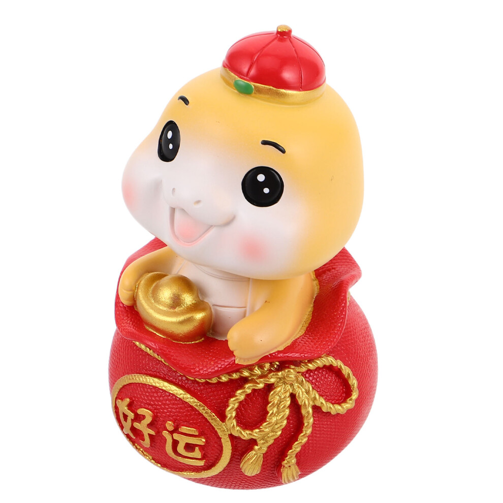 Figurka WężA Na Stół Dekoracja Do Biurka Mini Model RęCznie Wykonany-image